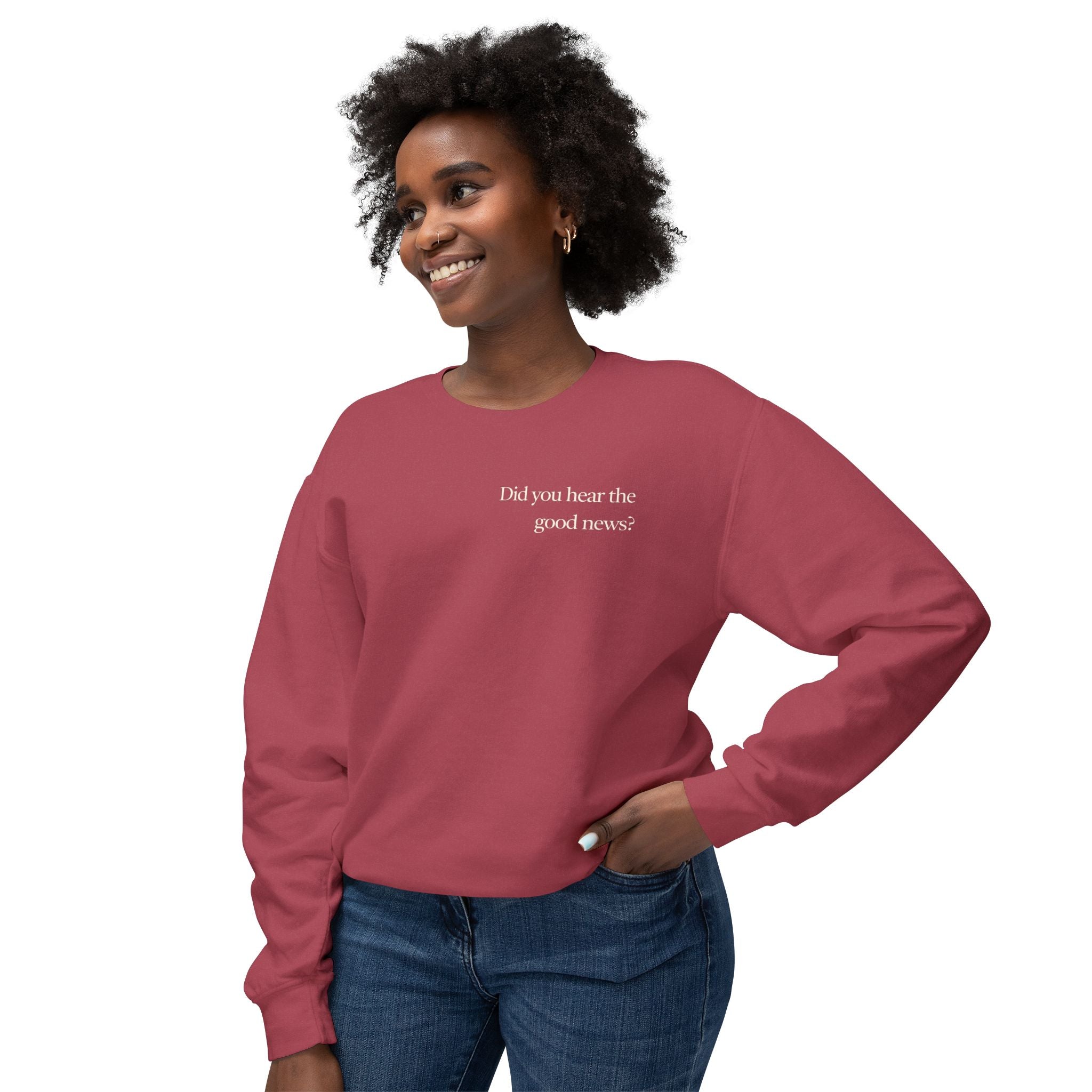 Best News Ever Cotton Crewneck